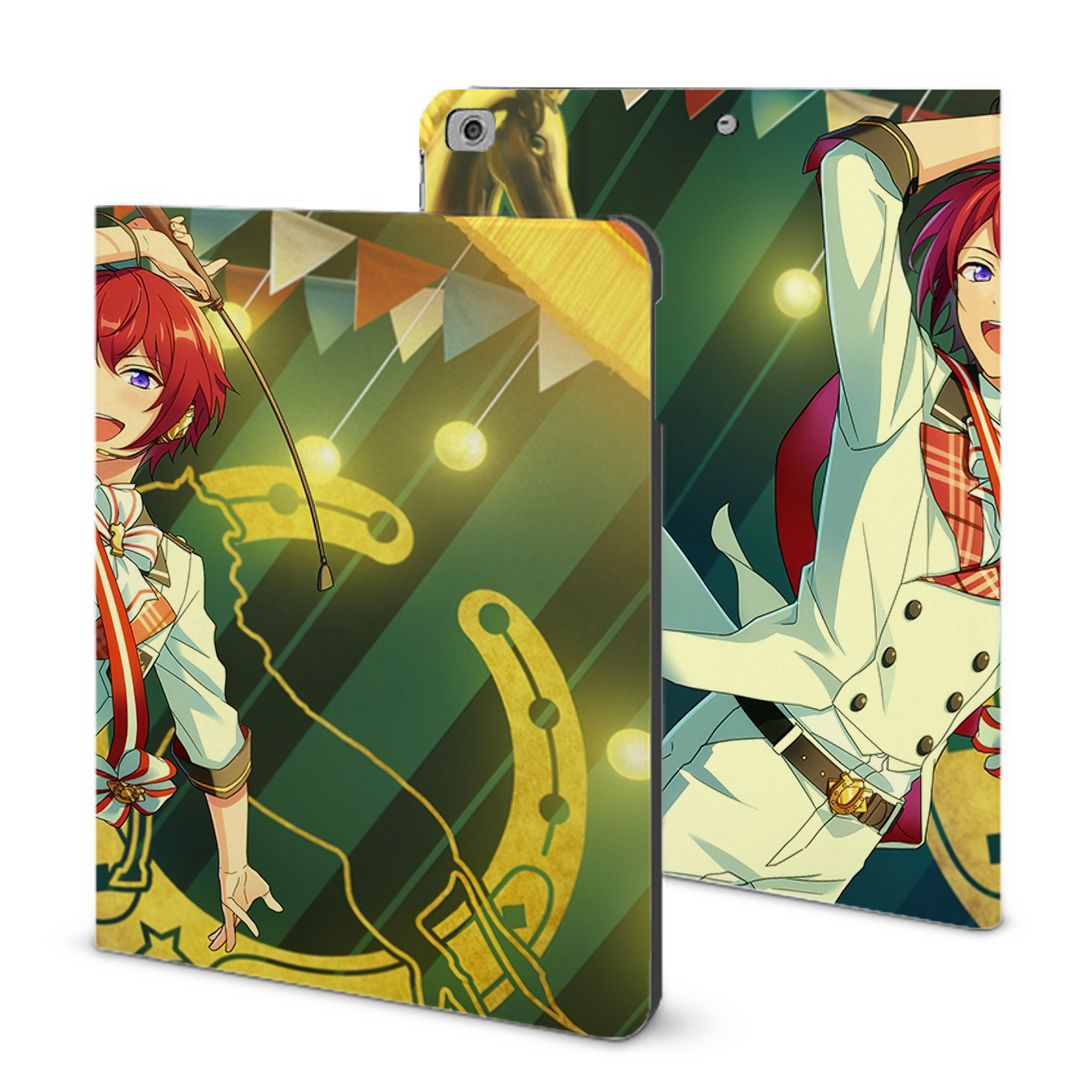 （画像用） あんさんぶるスターズ! Ensemble Stars IPad ケース ブック型 PUレザー TPU 耐衝撃 軽量 薄型 ペン収納なし 全面保護 IPad 各モデル対応